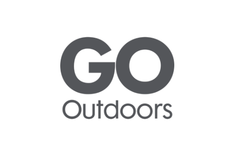 GO Outdoors logo in black and gray letters.