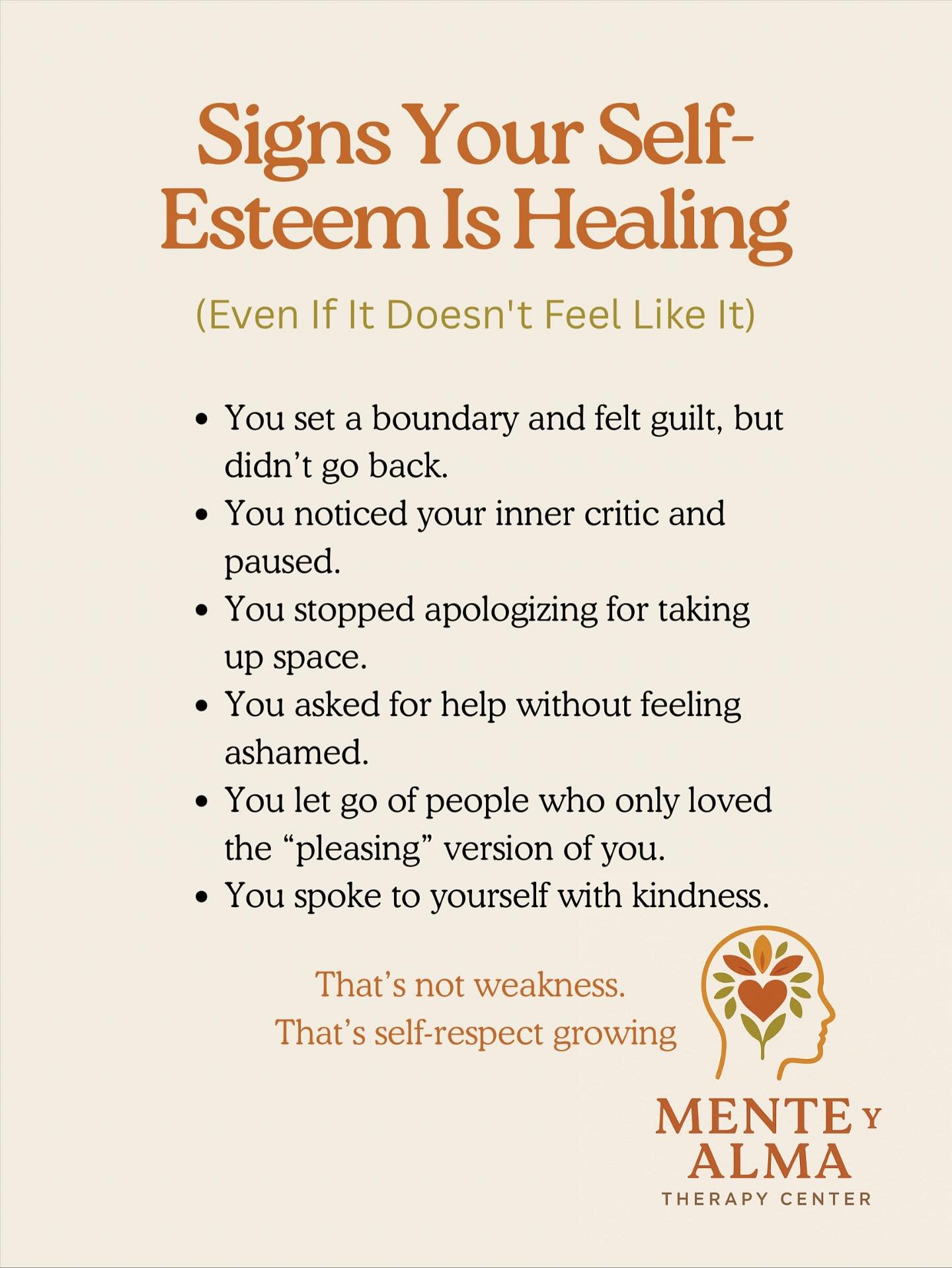 Healing your self-esteem won&rsquo;t always feel like empowerment.

It often feels like grief, discomfort, and resistance because you&rsquo;re meeting parts of you that never felt safe to be seen.

But you&rsquo;re doing it.  Slowly, bravely, beautif