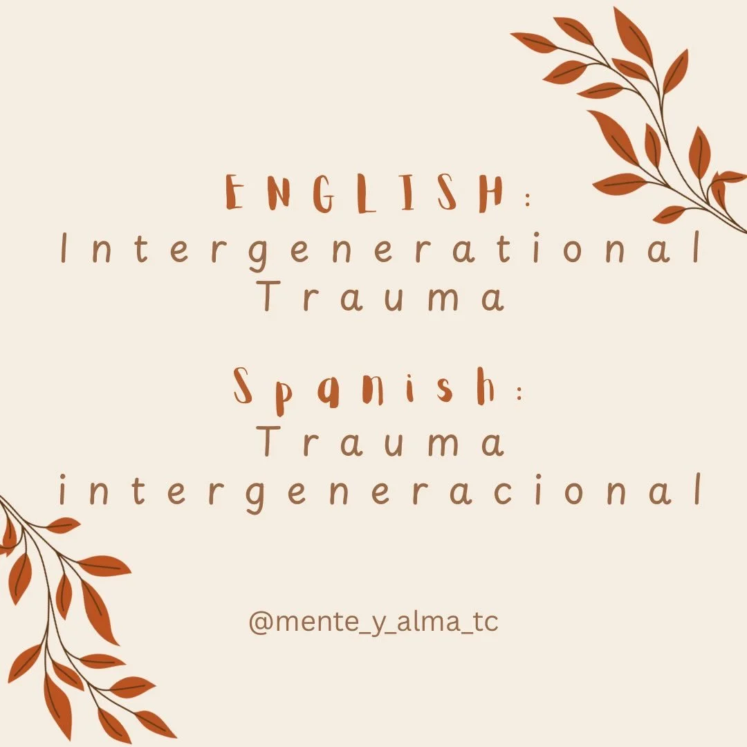 What are some ways that you explain intergenerational trauma? 

#BilingualTherapist #ClinicalSpanish
#Menta|HealthEducation #LatinxMentalHealth
#SpanishForTherapists