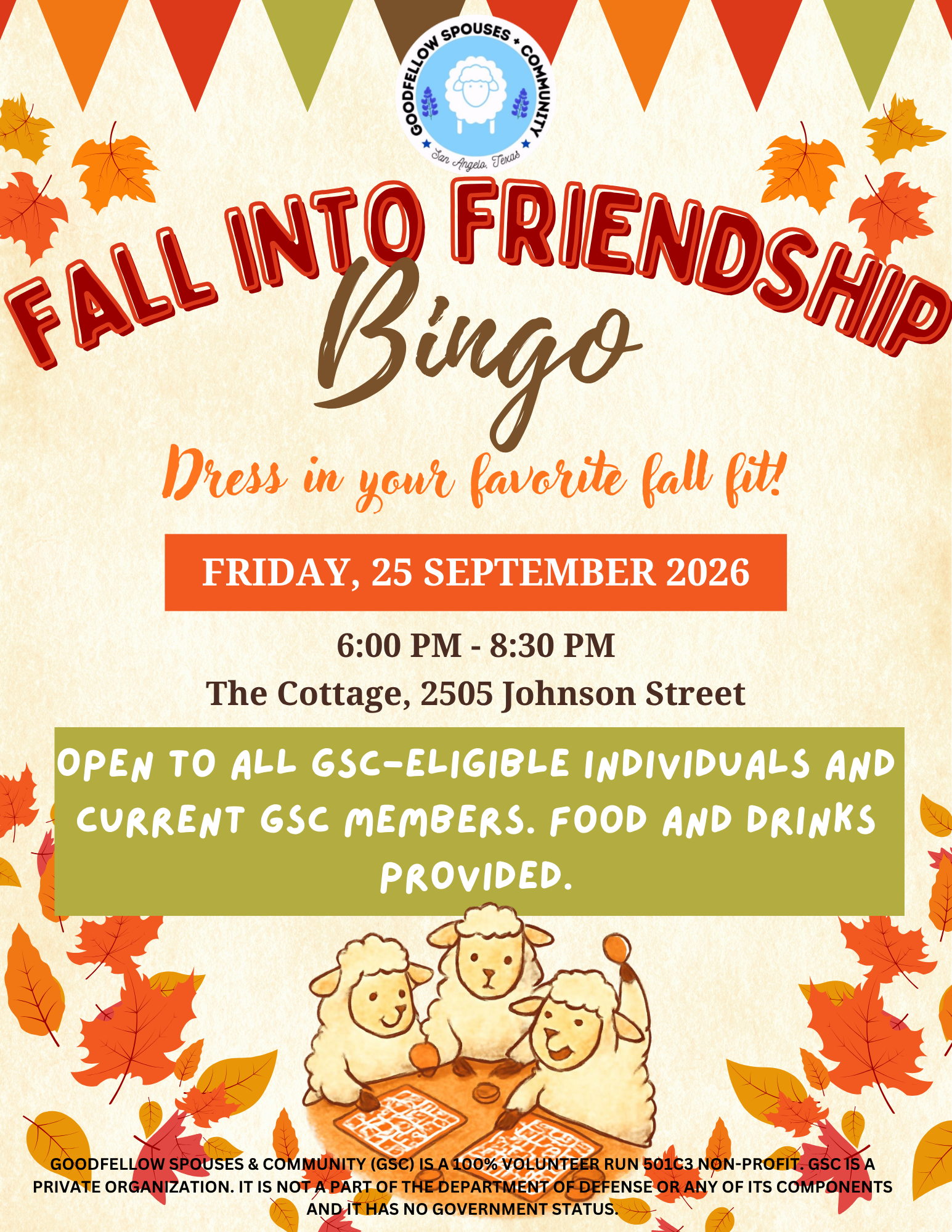 Fall Into Friendship Bingo