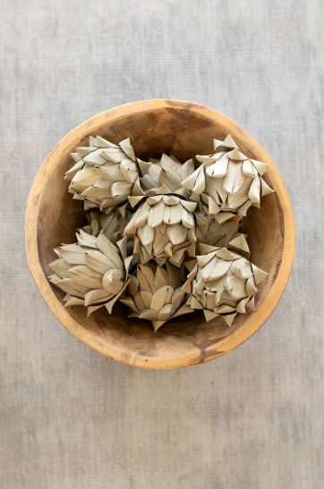Bag of 9 Faux Artichokes \ Natural