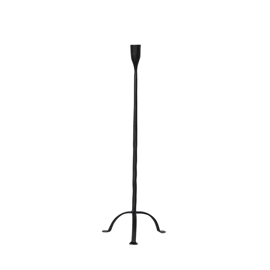 Hand-Forged Cast Iron Footed Taper Holder - 20"