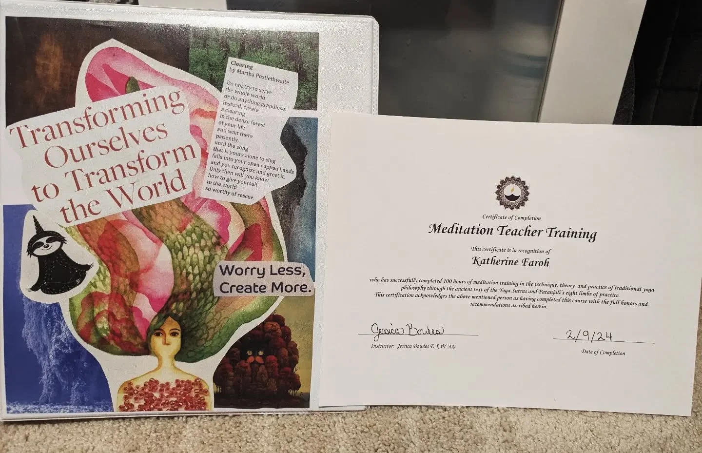 I am now a certified meditation teacher! 100 hours completed. Thank you to my incredible instructor, Jessica!!! @themeditationroomlkn #meditation #buddha #enlightenment 🧘&zwj;♀️