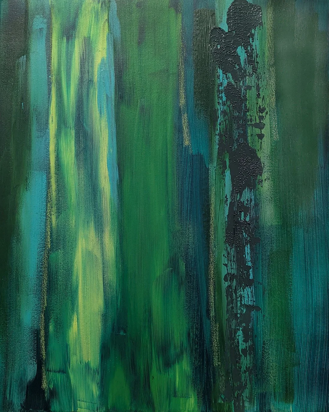 Where the Moss Breathes (16&times;20)⁠
⁠
I painted this after a walk through the park, taking in the range of greens I kept noticing&mdash;soft, deep, muted, and alive in different ways. The piece came from sitting with that quiet moment and letting 