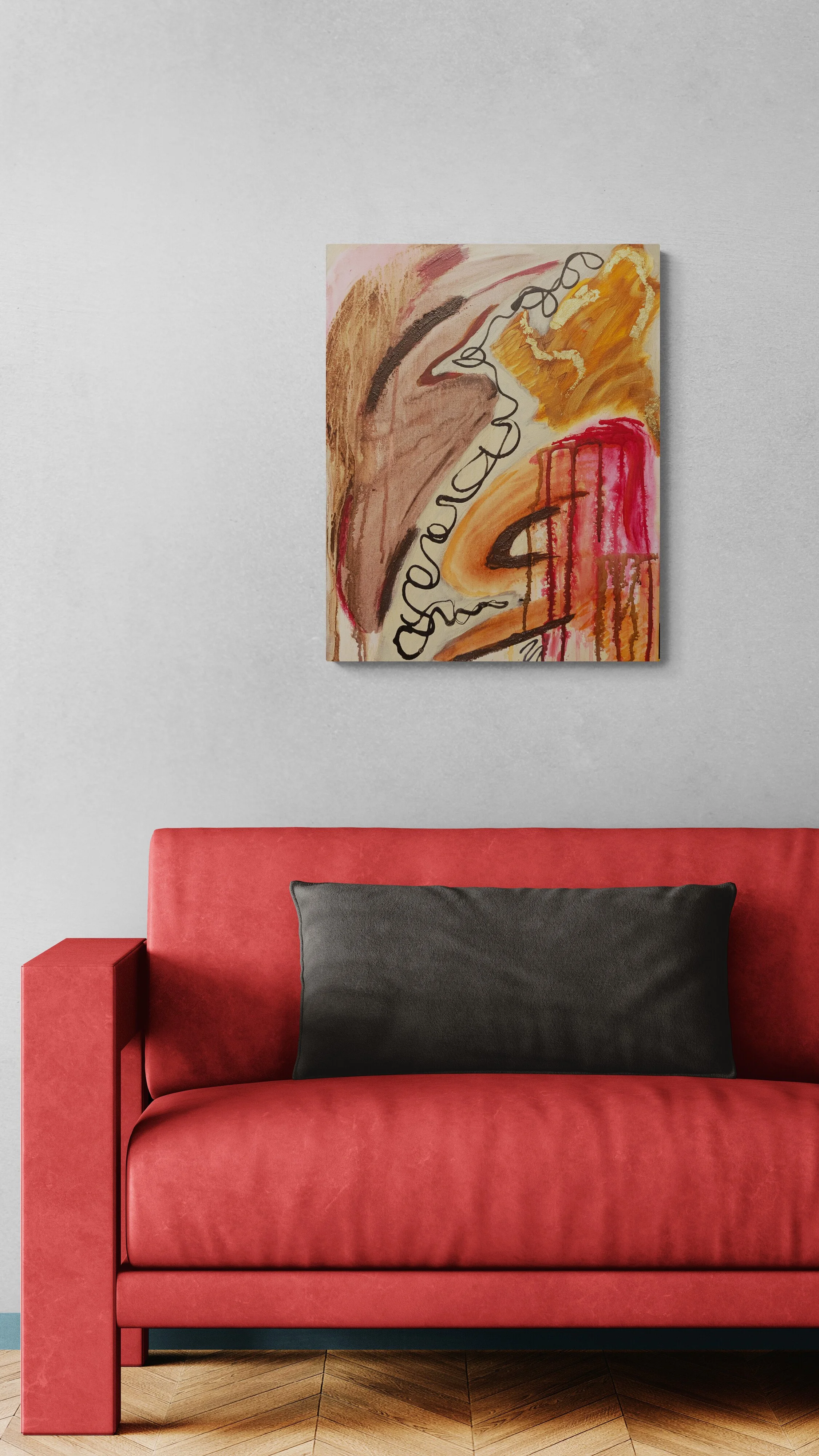 A Record of Pressure — Original Abstract Painting (16 × 20) UNFRAMED