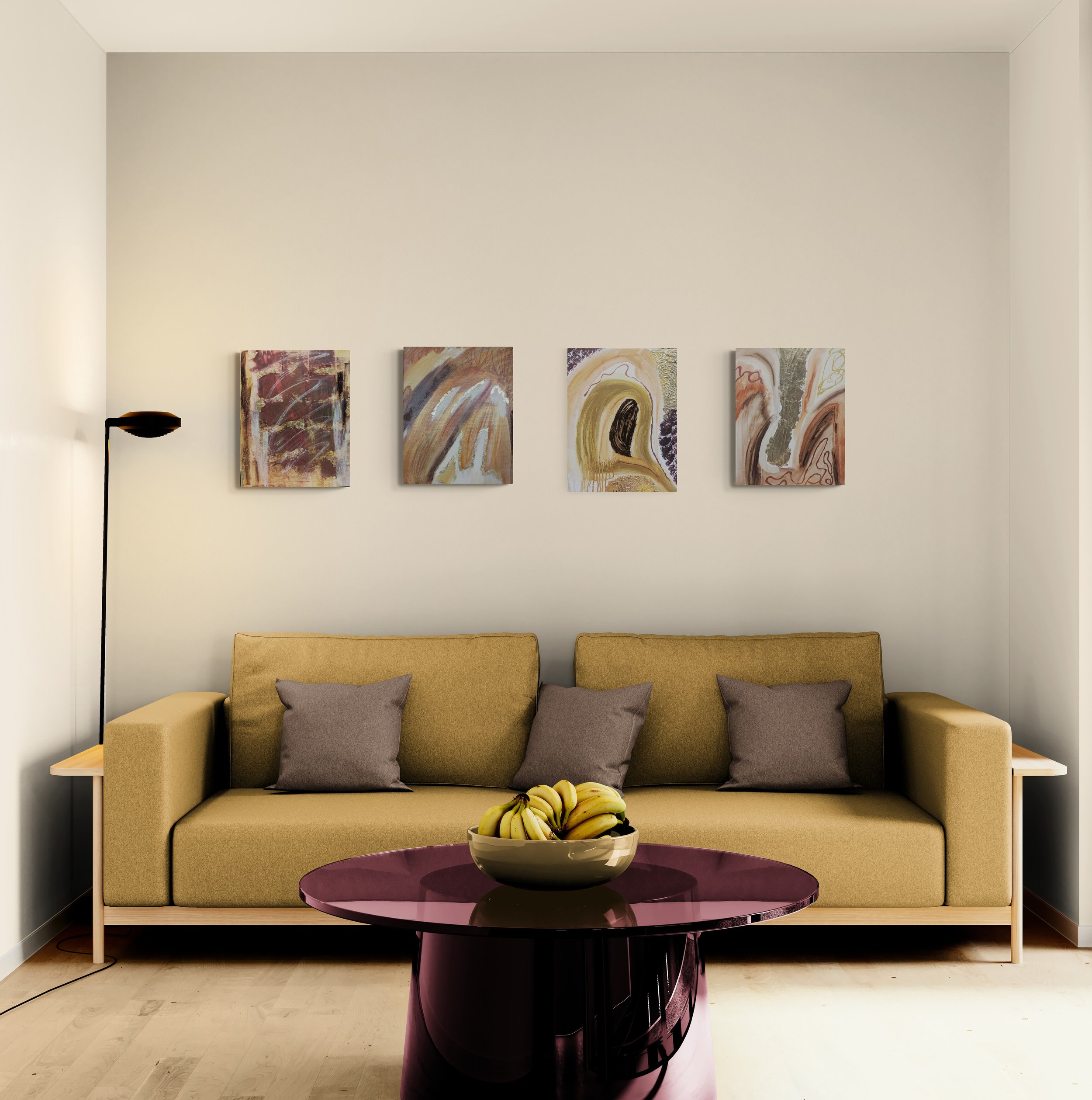 The Becoming Archive — Original Abstract Painting Series of 4 (16 × 20) UNFRAMED