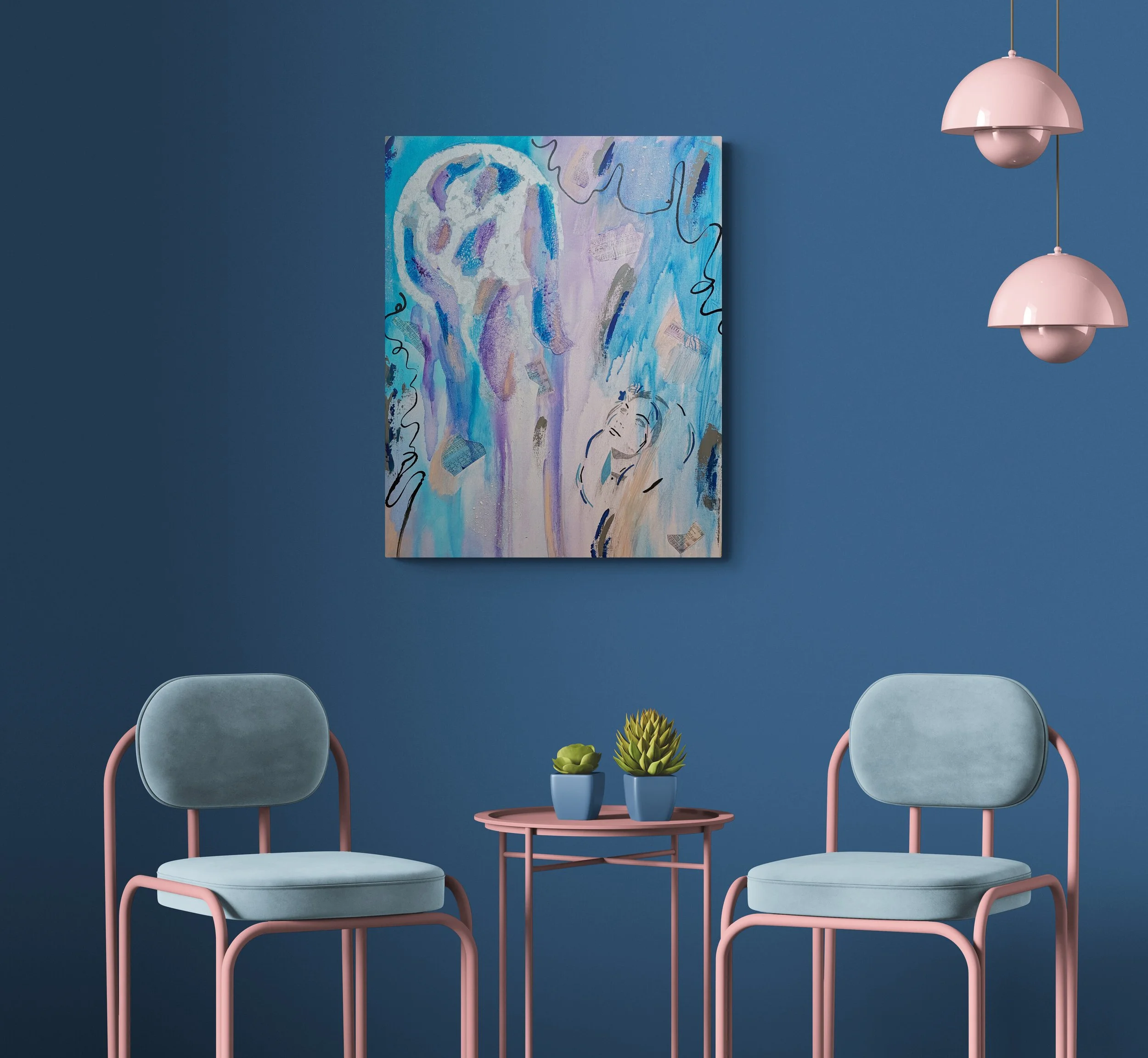 She Became Her Own Light — (24 × 30) UNFRAMED