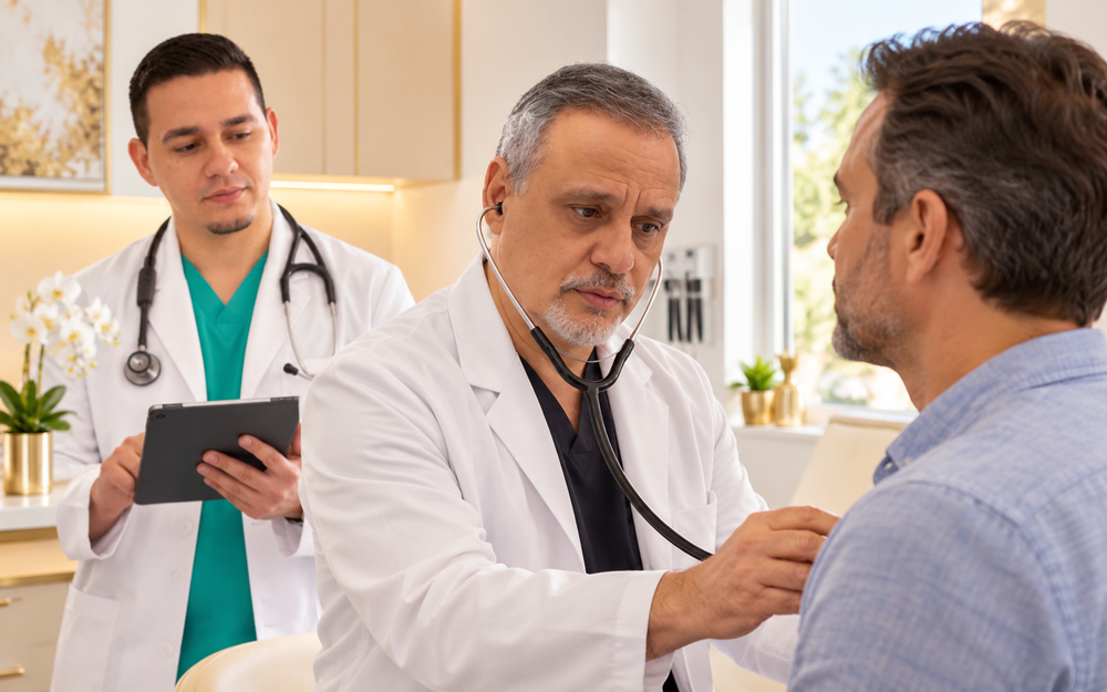 Evaluación médica integral entre proveedor y paciente