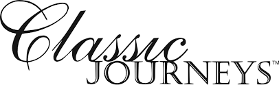 Logo of Classic Journeys with elegant black script and serif fonts.