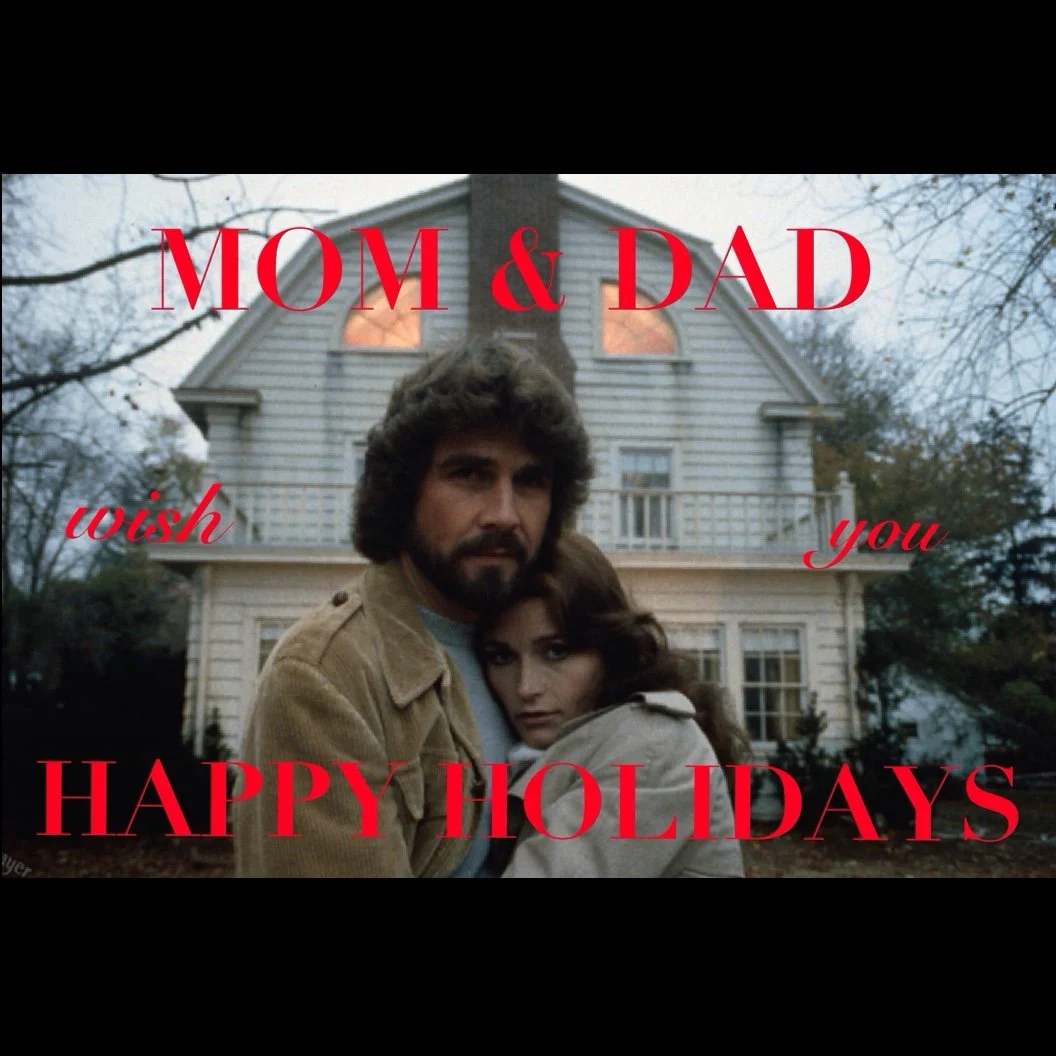 Amityville Horror; niche holiday card; horror movies; Nomad Nirvana Books; merch
