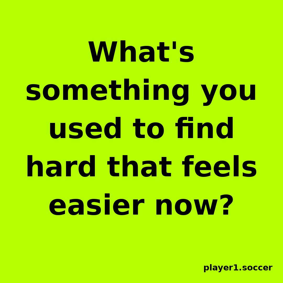 Power Question #12: What's something you used to find hard that feels easier now?