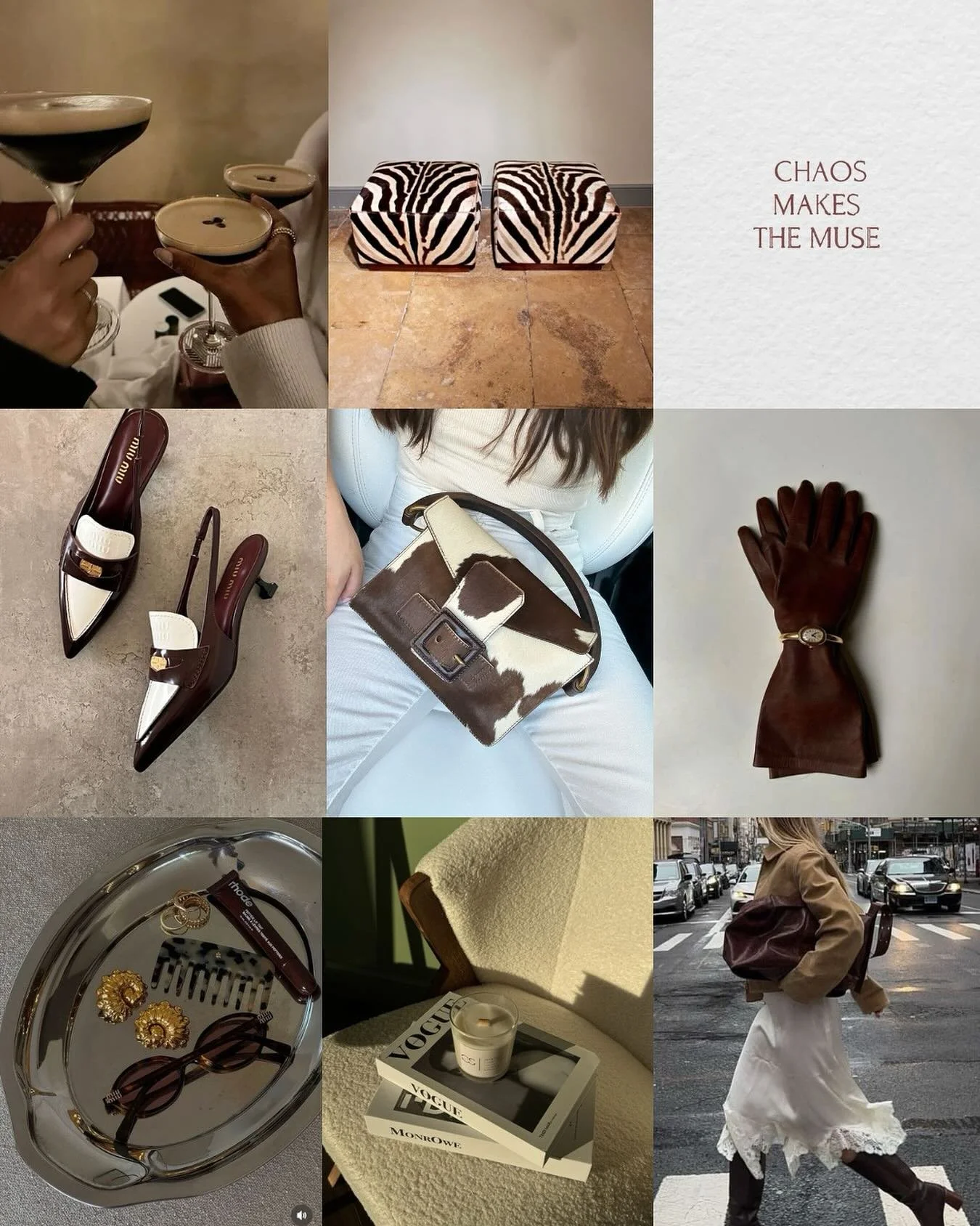 Fall mood board 🤎
Vintage pony hair Miu Miu, available to shop. 
Link in bio 🔗