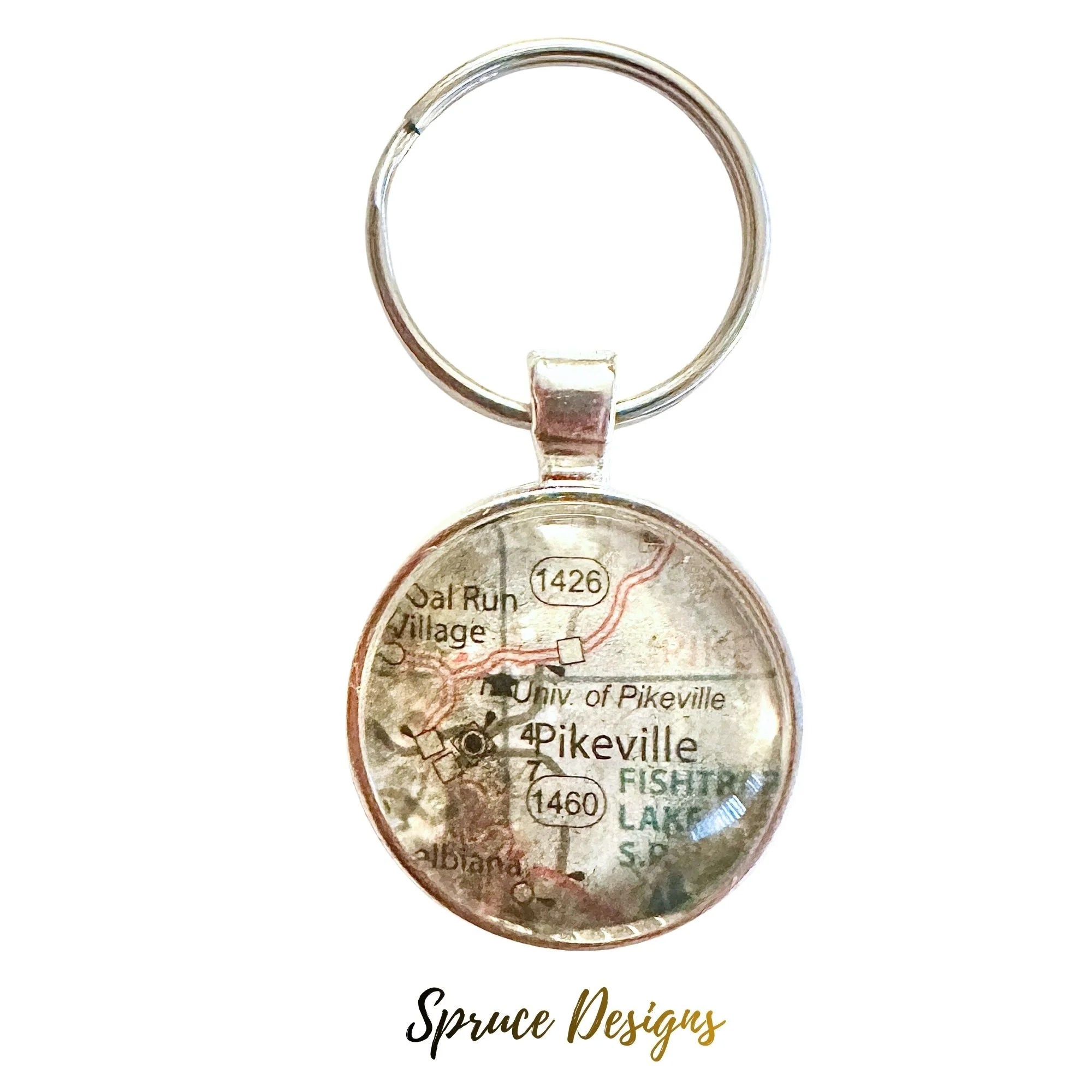 Pikeville Map Keychain