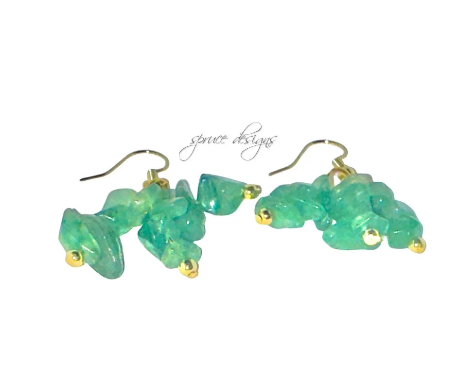 Aventurine Cluster Earrings-4.jpg