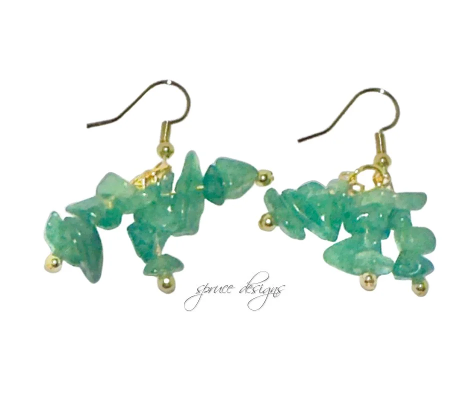 Aventurine Cluster Earrings-3.jpg