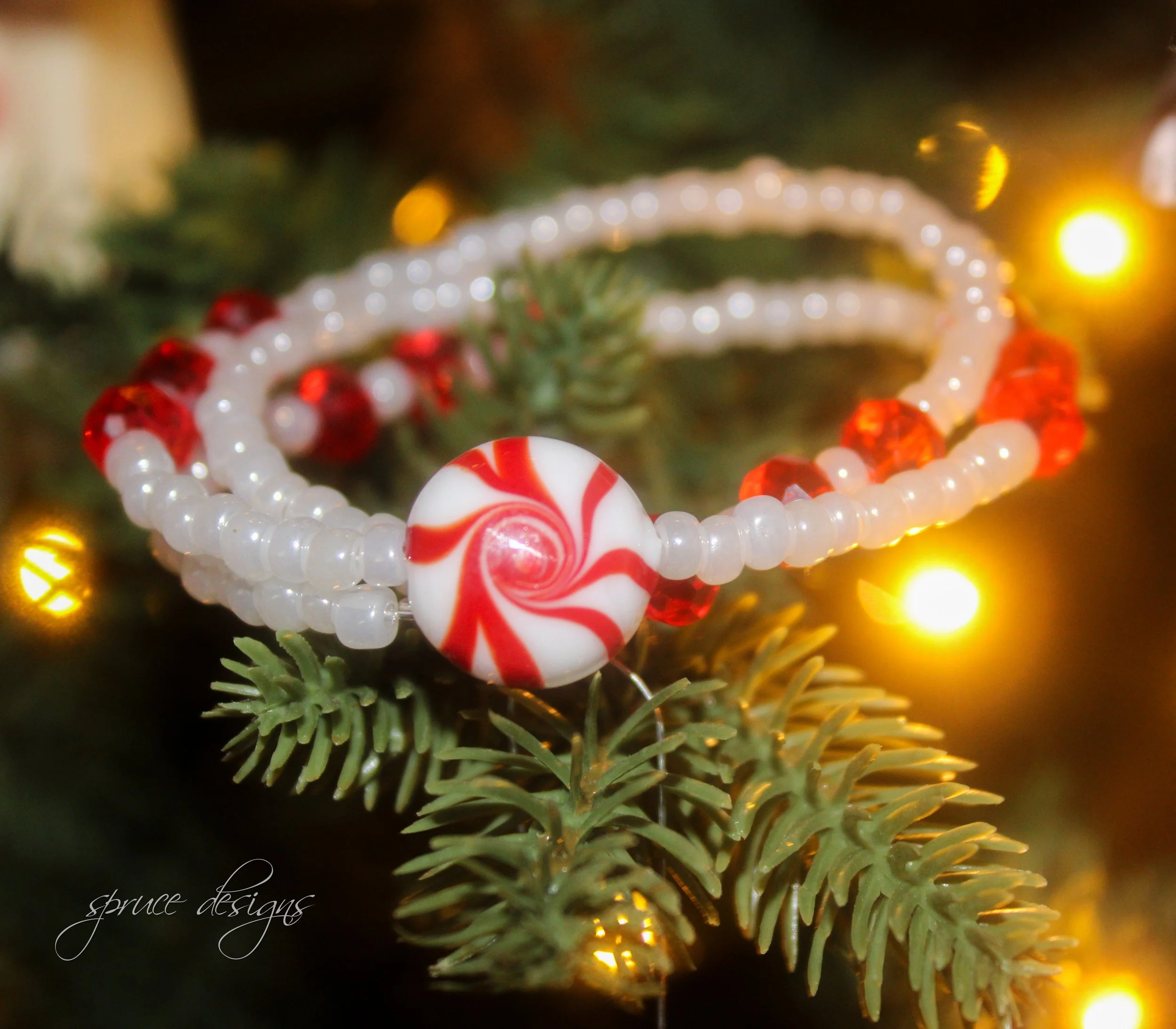 Peppermint Sparkle Wrap Bracelet