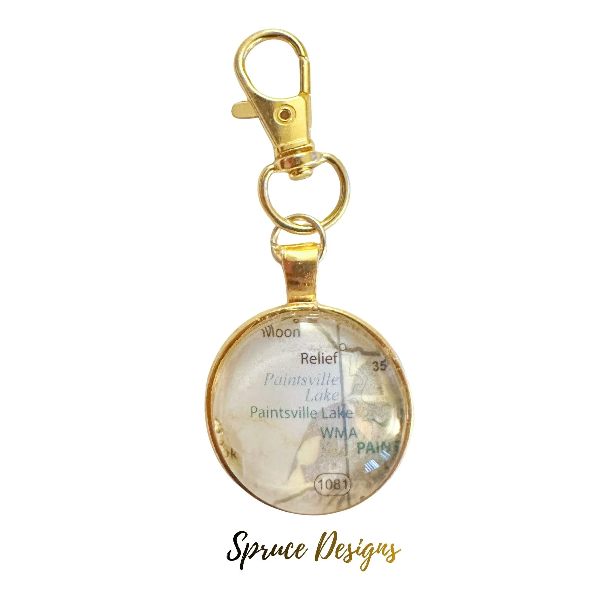 Paintsville Lake Map Keychain