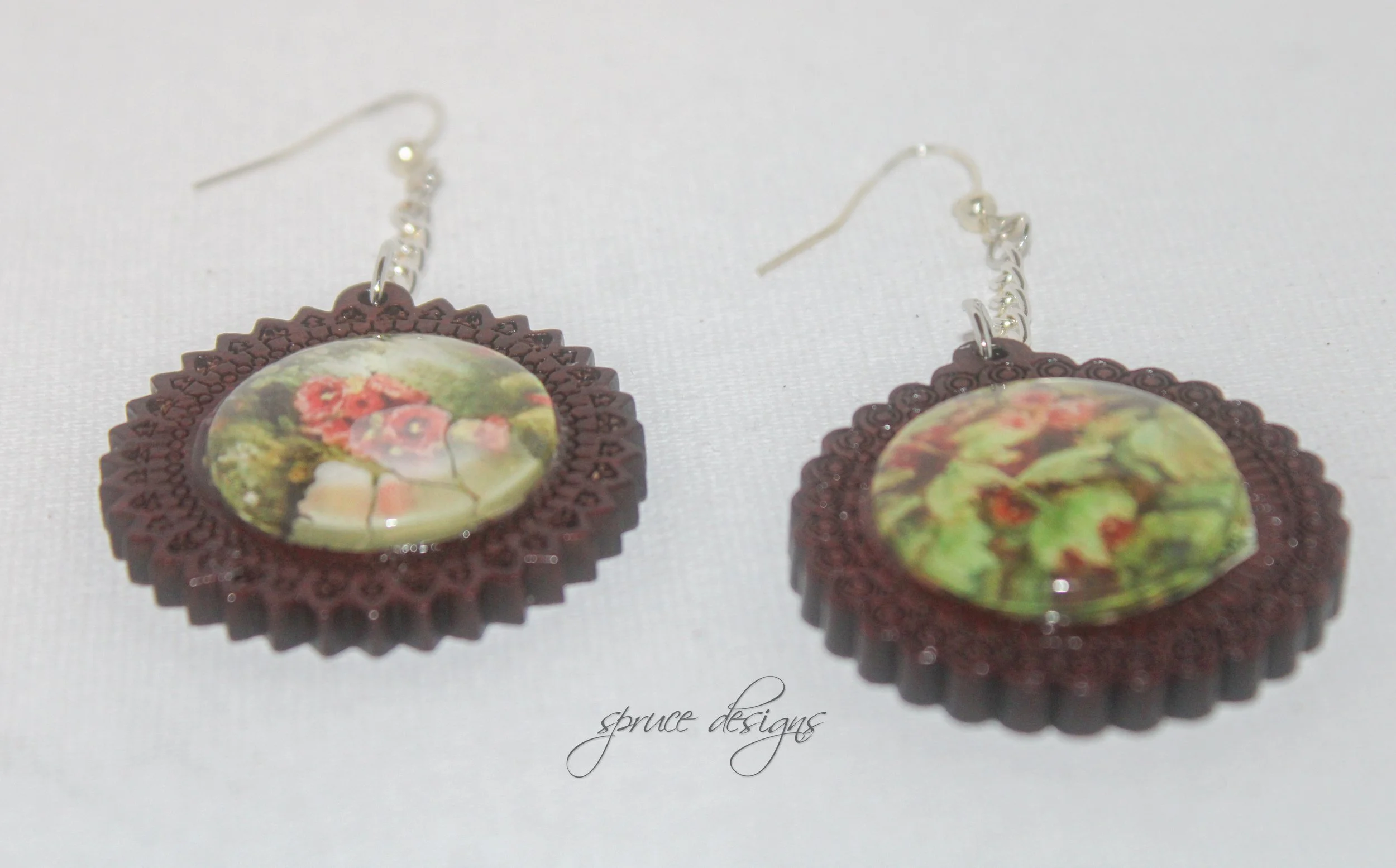 Pink Flower Pendant Earrings-3.jpg