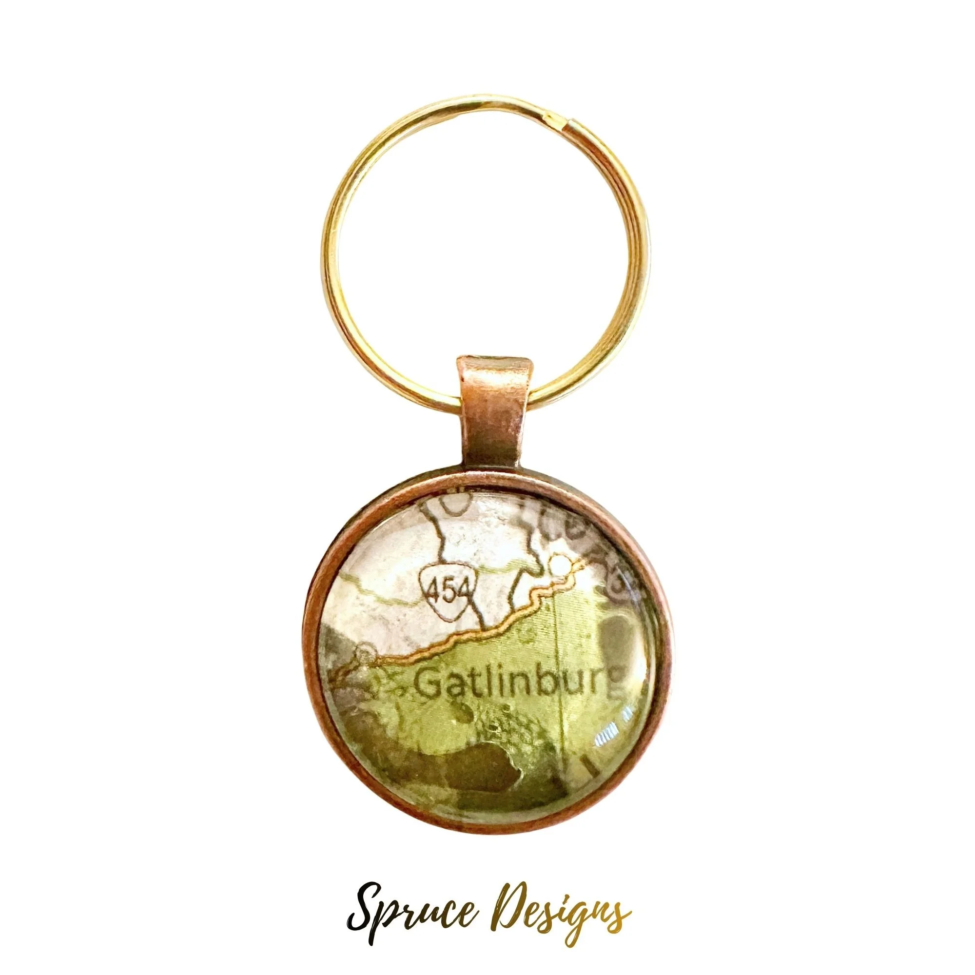 Galtinburg Map Keychain