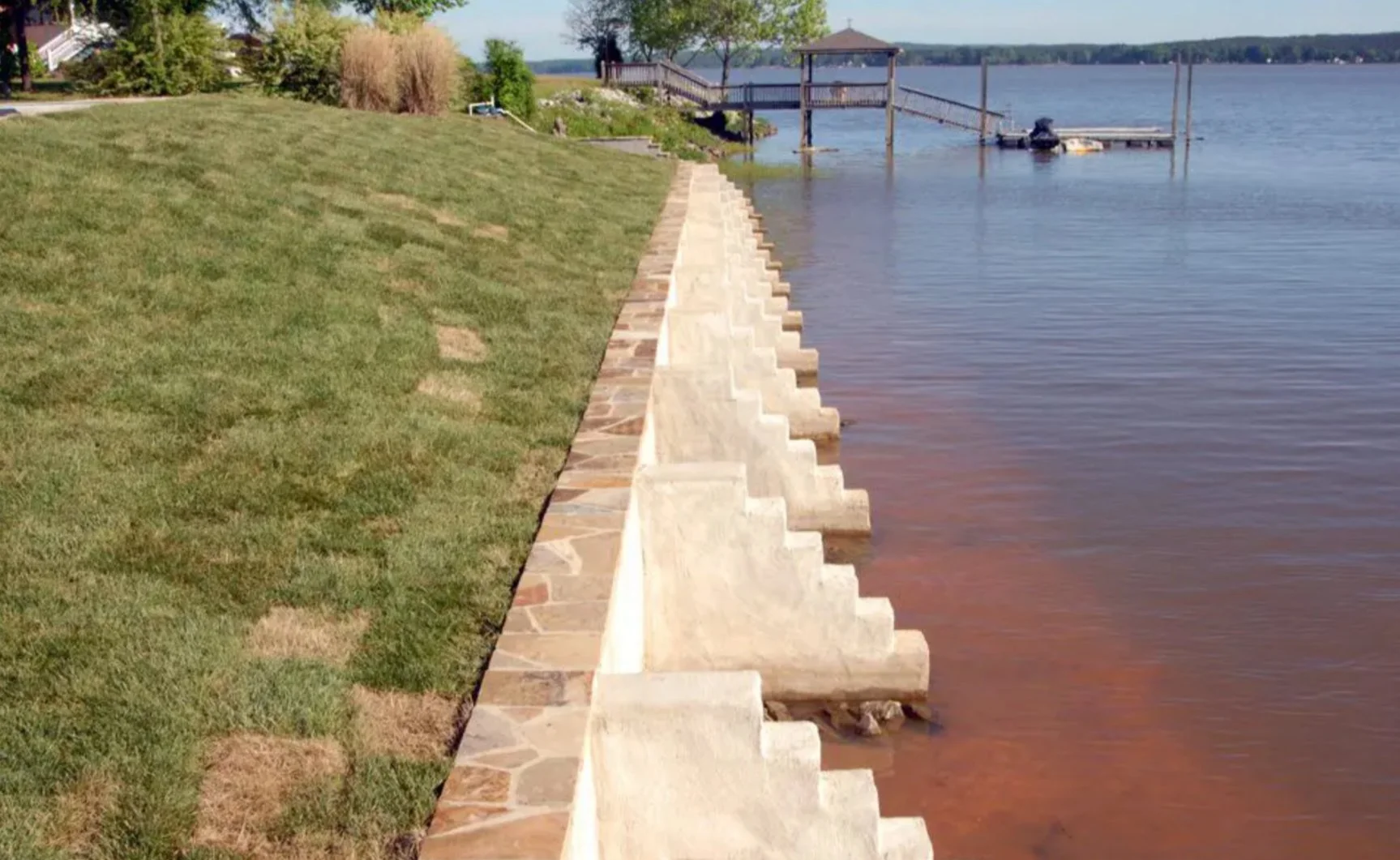Masonry Retain Sea Wall | Lake Wylie, South Carolina 29710