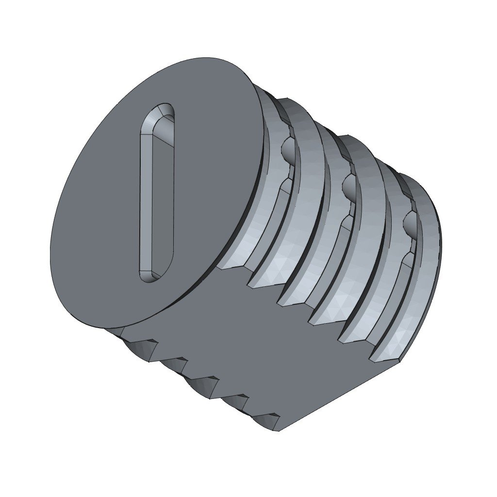 3D model of a connector used in the D-Lock PANEL organizational system.