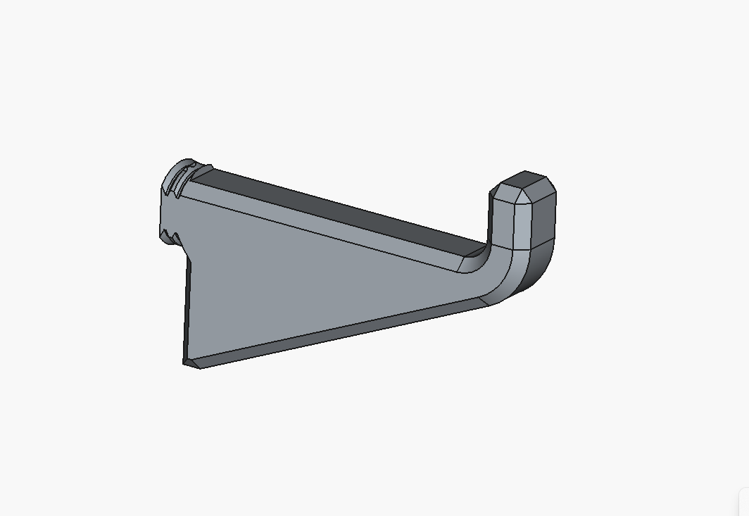 3D model hook/hanger for the large hole with the D-Lock organizational system.