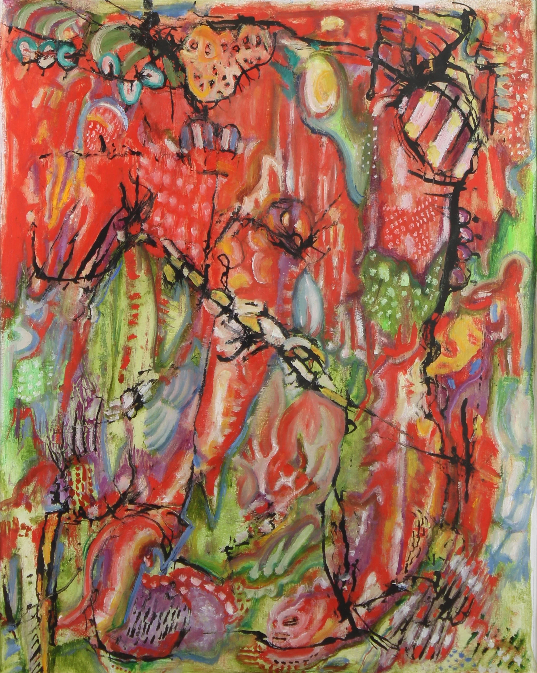 "Untitled Abstract Composition No. #18"
18" X 24"
Oil On Paper