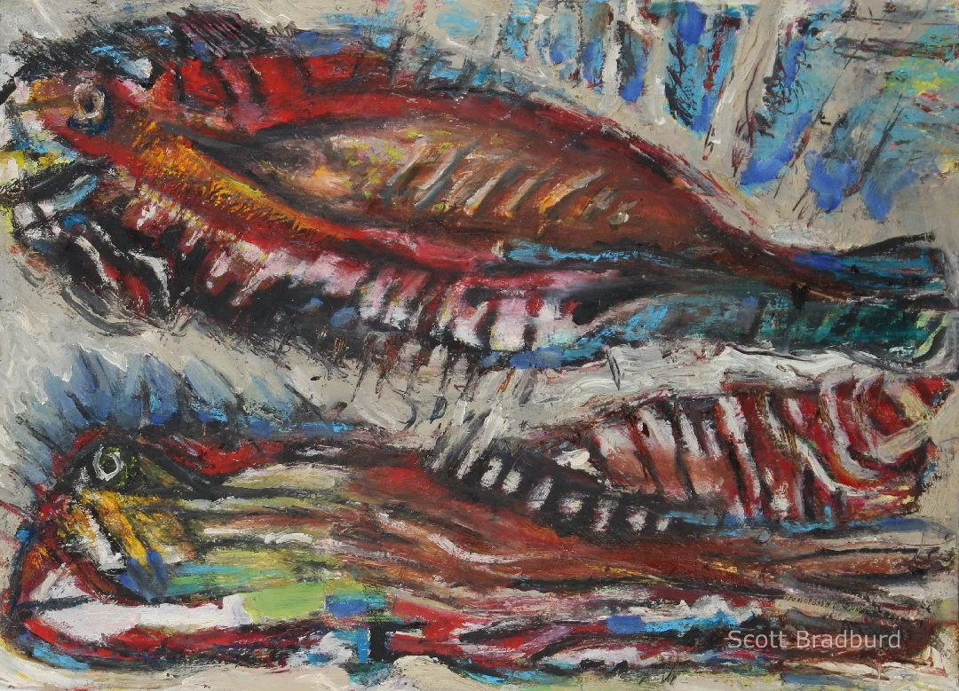 "I Dreamt A Fish"
Mixed Medoa on P:aper