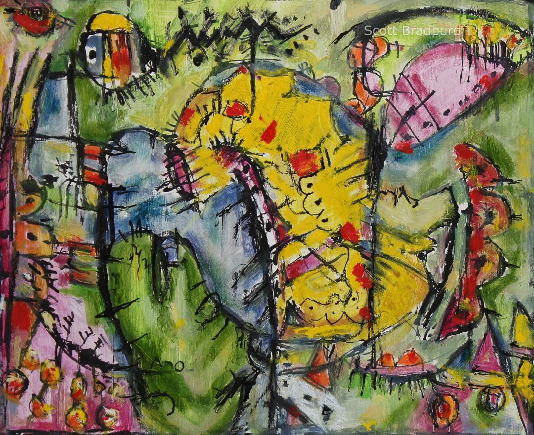 "Untitled Abstract Composition " No. # 14
14" X 17"
Mixed Media on Paper