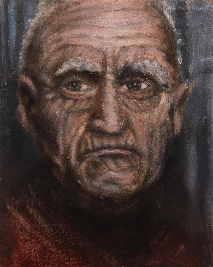 "Shoulda ,Coulda, Woulda "
14" X 17"
Oil on Paper