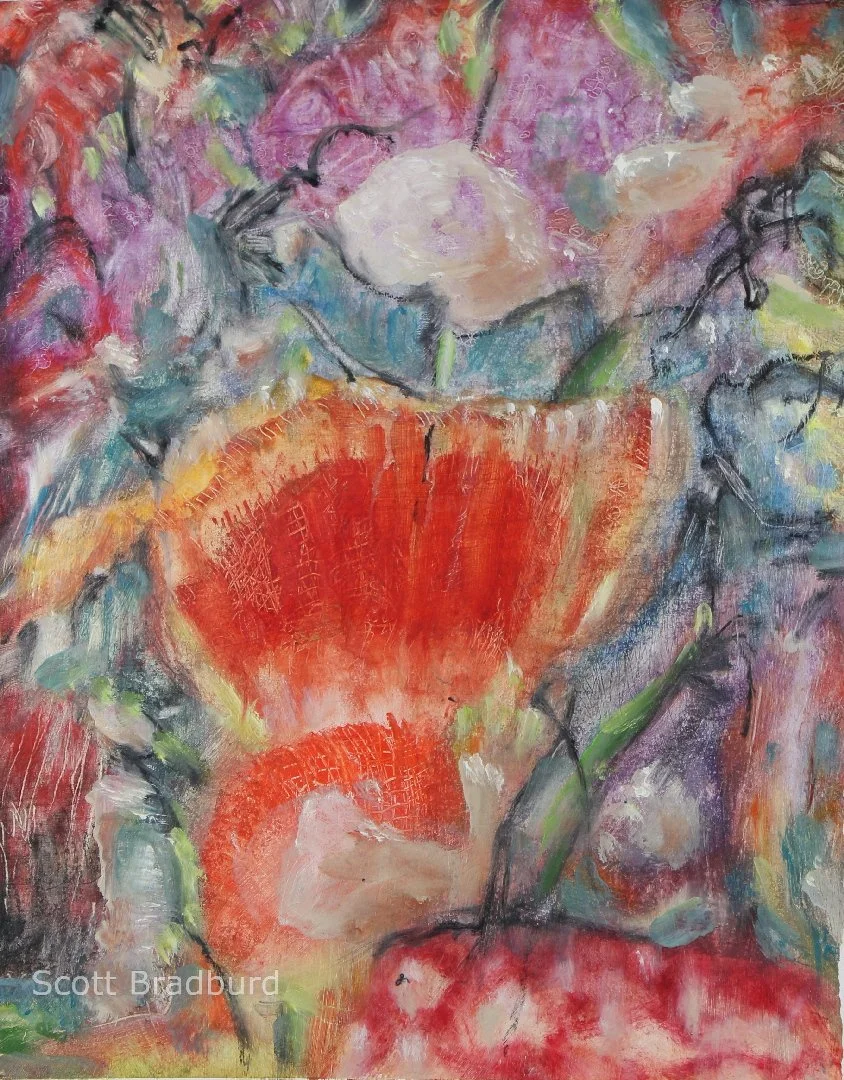 "Untitled Abstract Composition No. # 31"
14 " x 17"
Oil on Paper