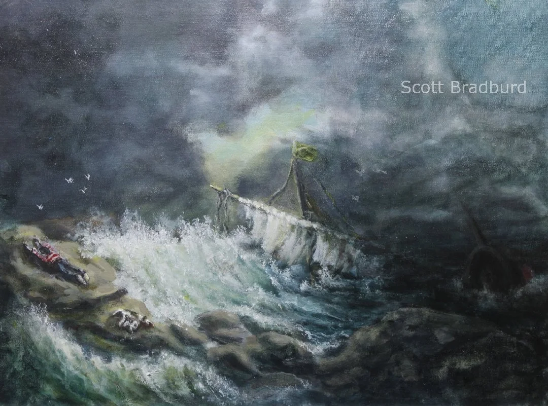 "The Last of the Irish Rover"
30.5 X 40.5 cm.
Oil on linen "