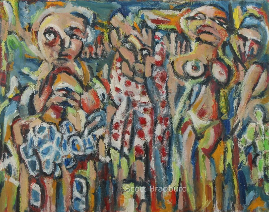 "Mardi Gras Said Minsky"
14" X 17"
Oil on Paper
