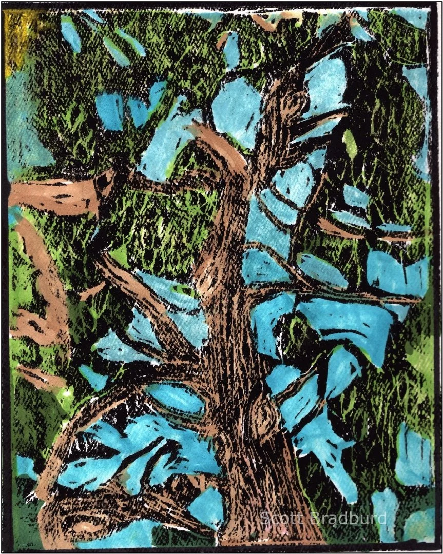 "Woodland"
8" x 10"
Woodcut and Hand Tint