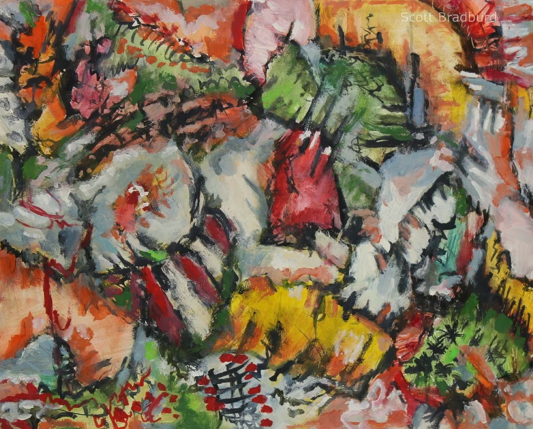 "Busting Out"
14 X 17"
Oil on Paper