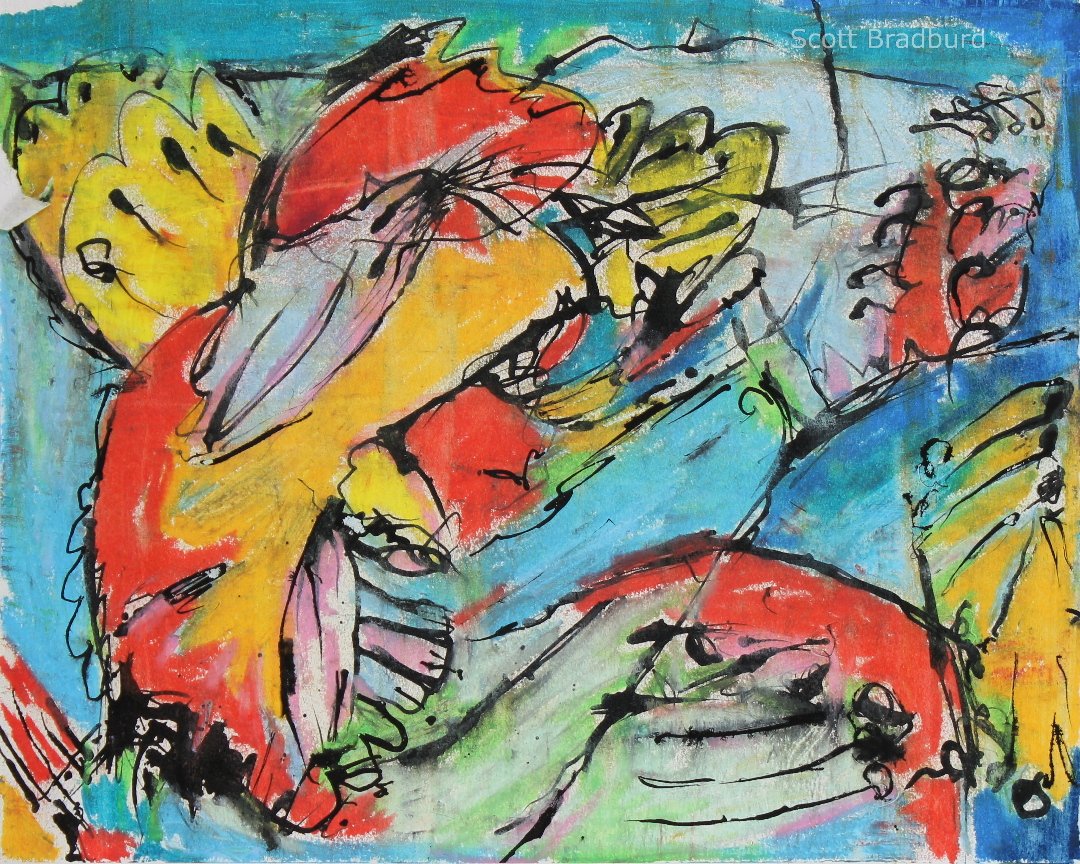 "Out of the Water"
14 " X 17"
Mixed Media on Paper"