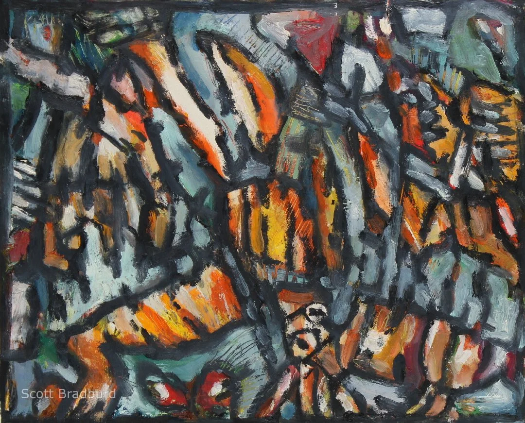 "Tiger Hunt"
14" X 17"
Oil on Paper