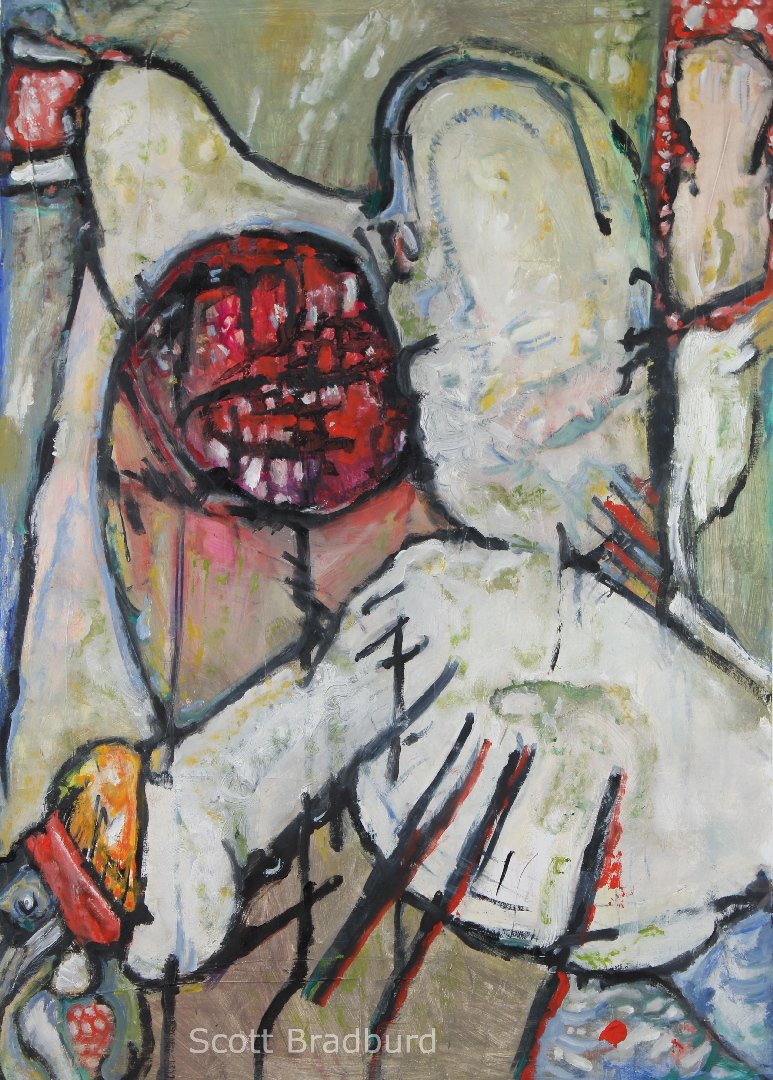 "The Mouse and the Elephant"
18" x 24"
Mixed Media on Paper