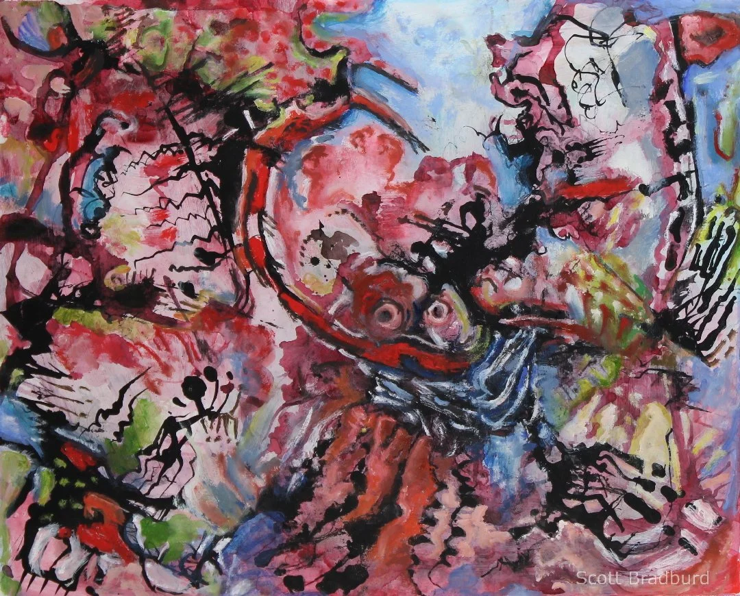 "Malignant C "
Mixed Media on Pap;er