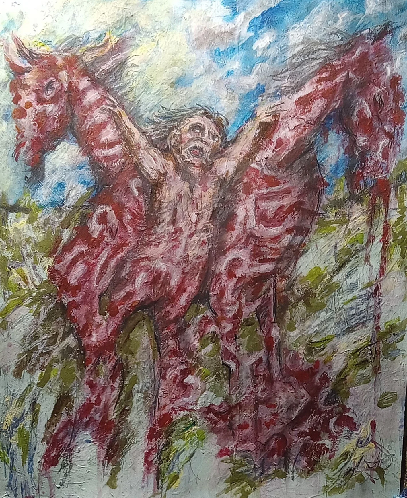 "I Am Become Both Life and Deather, Creator and Destroyer of Worlds"    Mixed Media on Paper