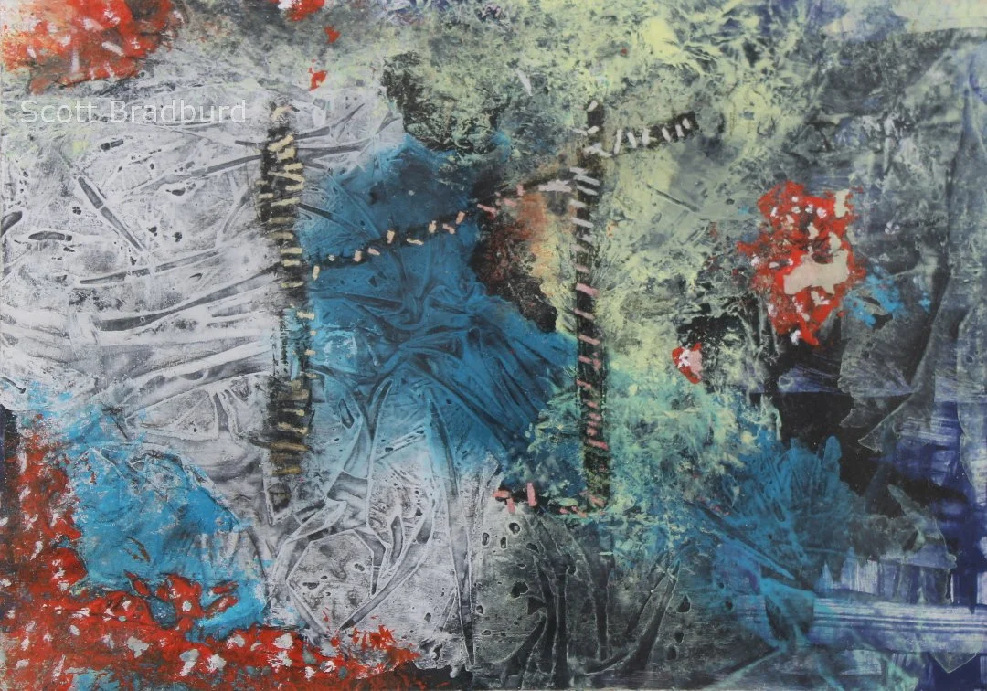 "Get Your Bearings"
9" x 11"
Mixed Media on Paper"