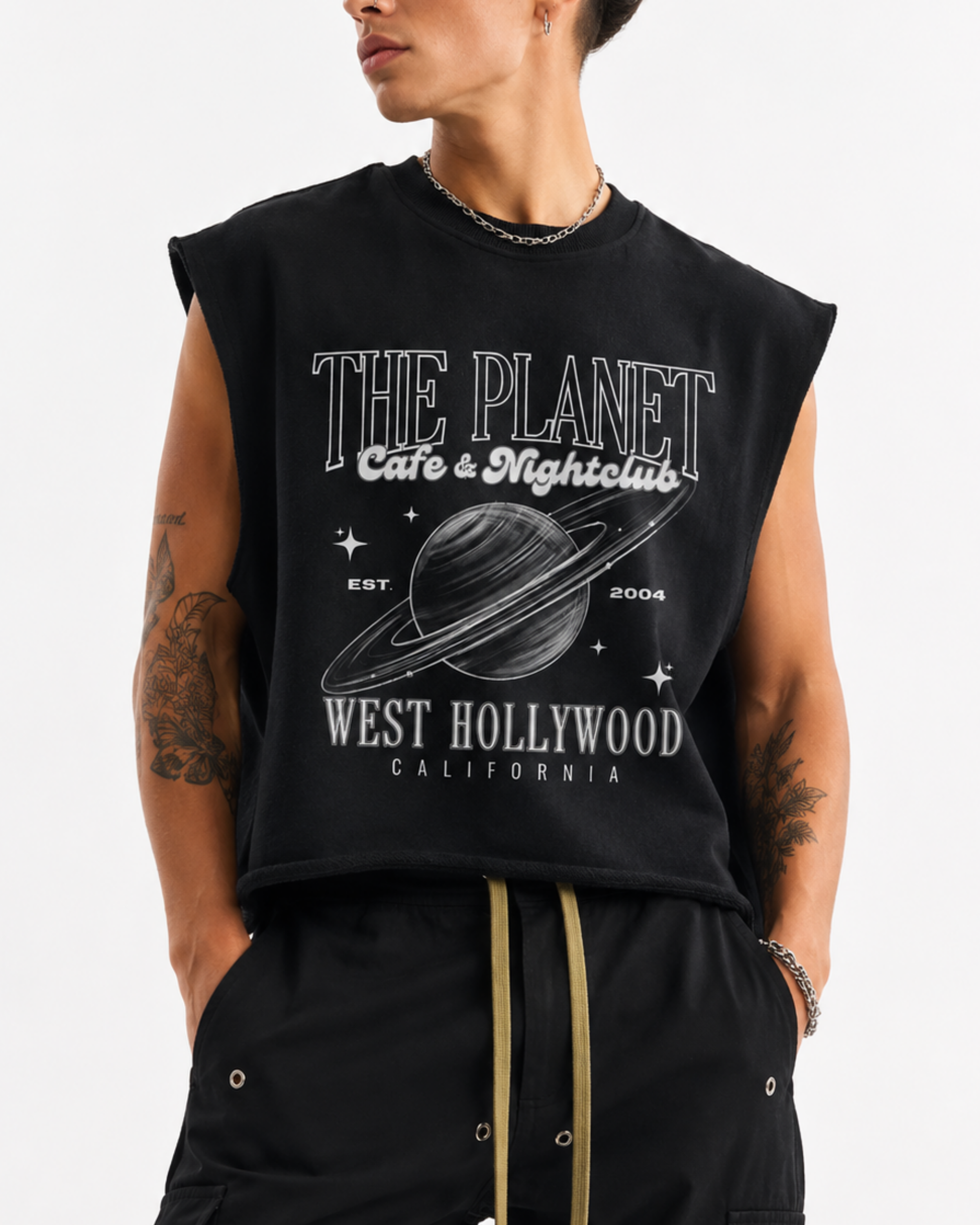 The Planet Cafe Premium Muscle Tank
