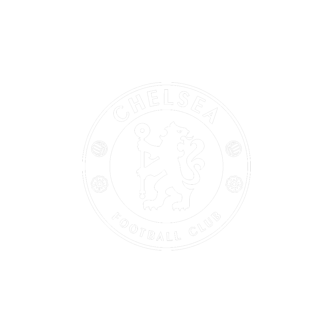 Chelsea Football Club logo featuring a lion holding a staff within a circular emblem on a black background.