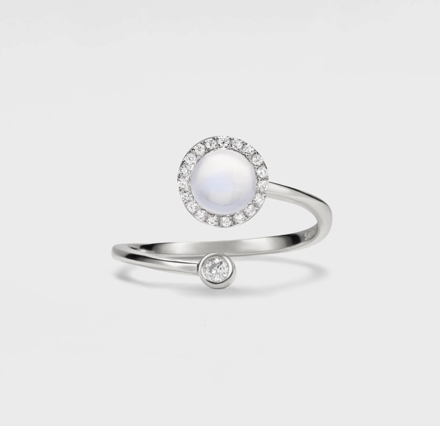 Opal Halo Fidget Ring | Silver