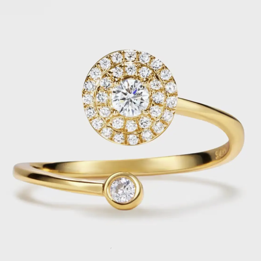 Halo Setting Fidget Spinner Ring