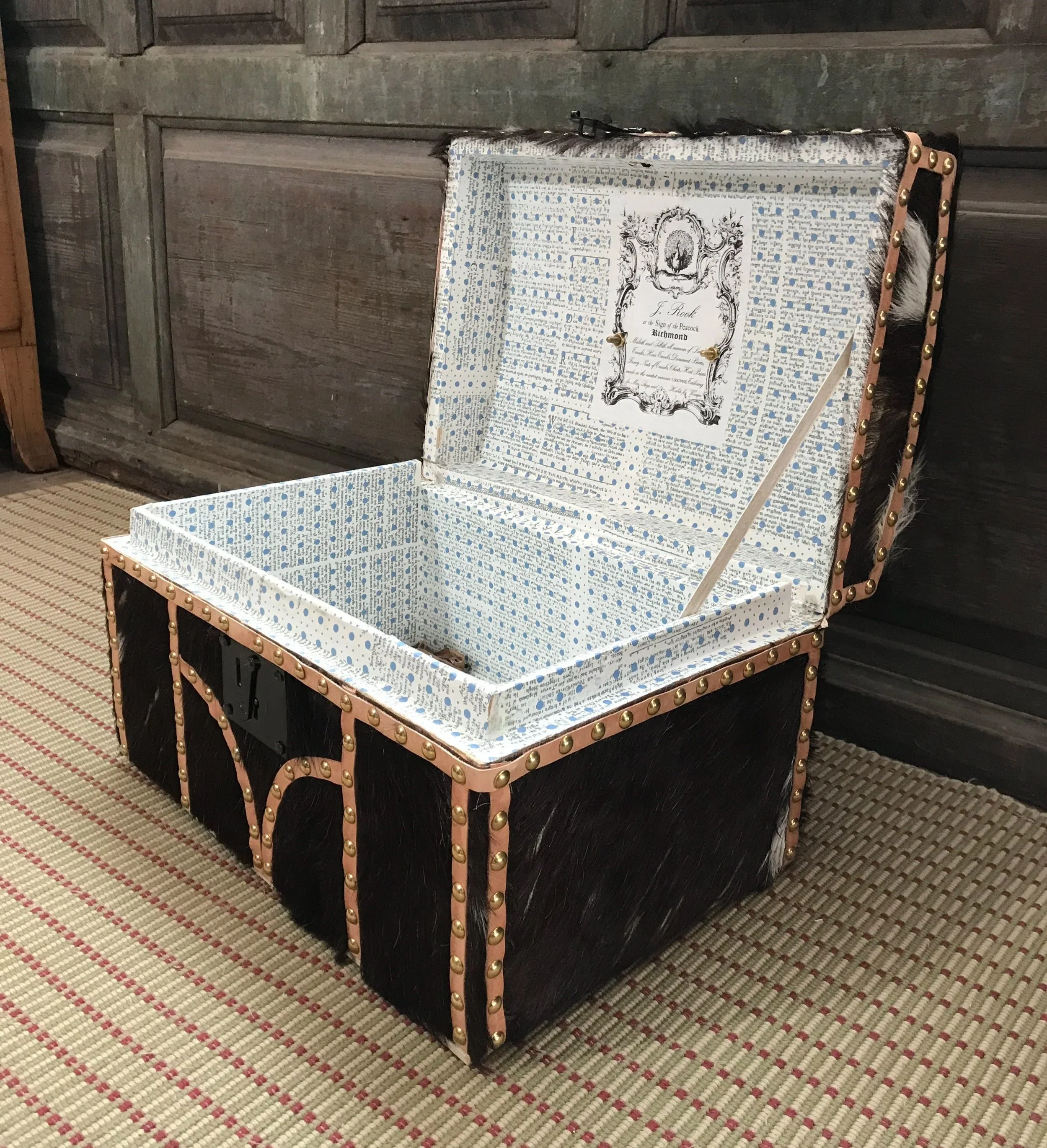 Lined with overprinted paper