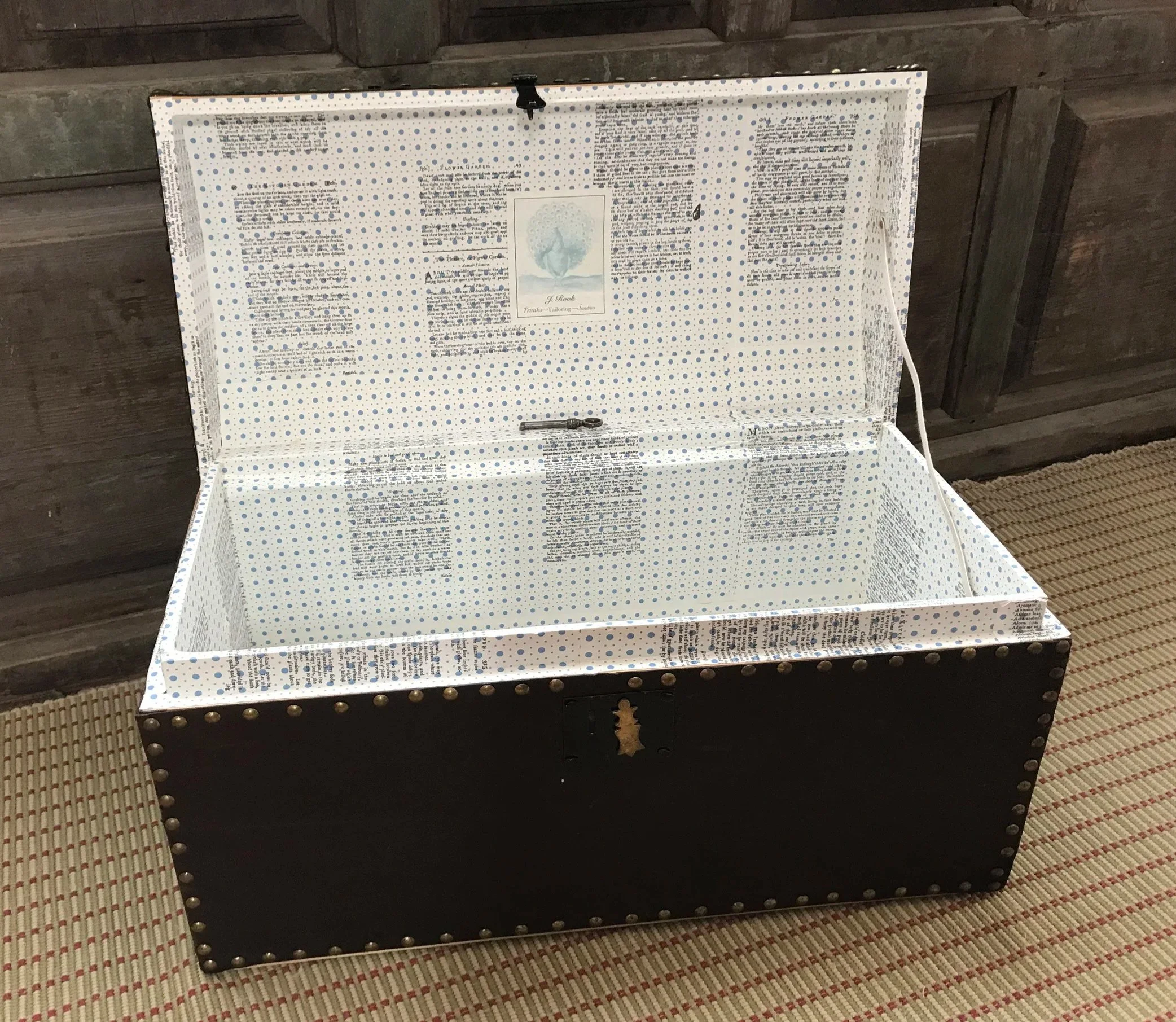 Lined with "printer's waste"