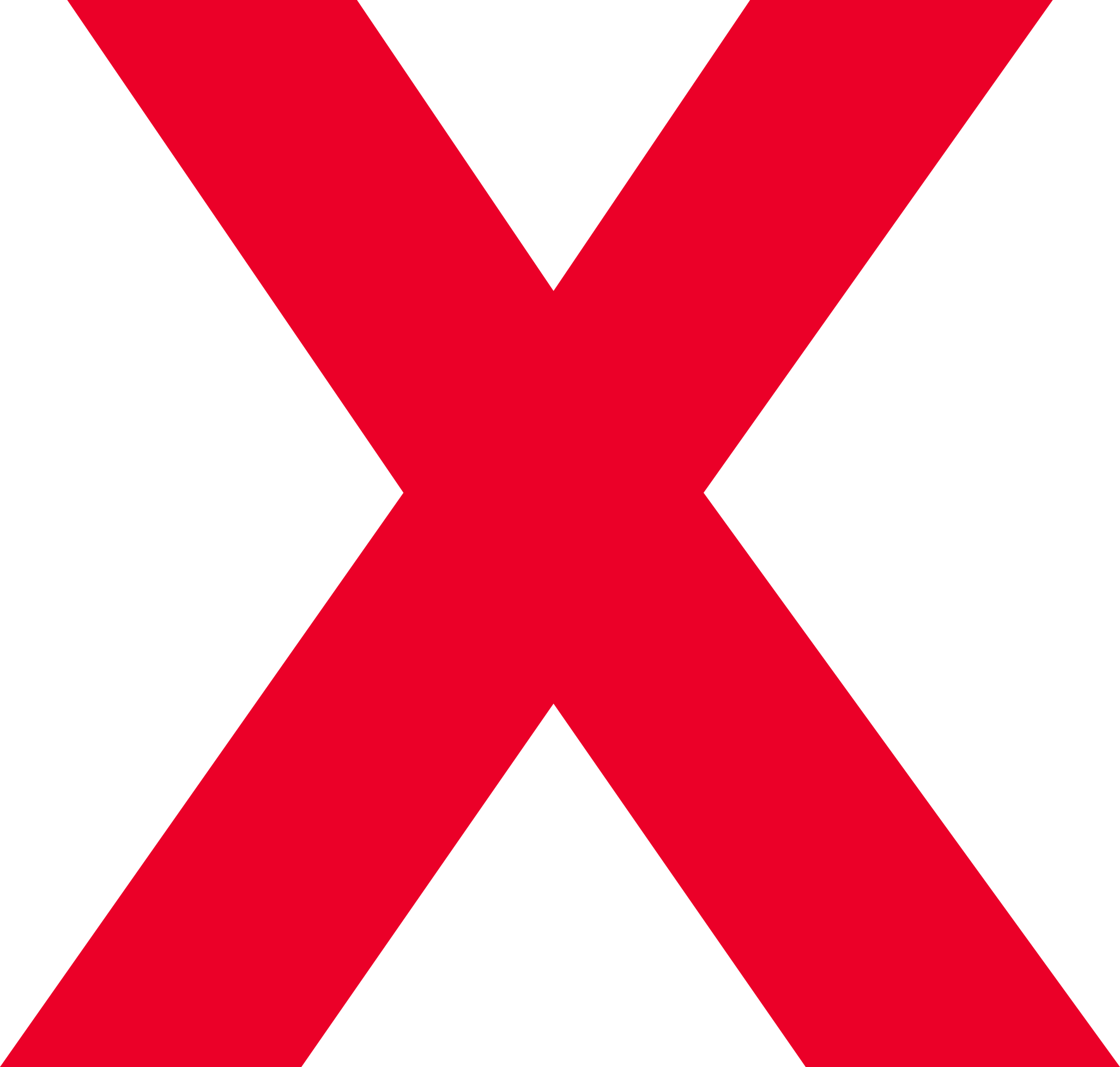 Large red X over a black background.