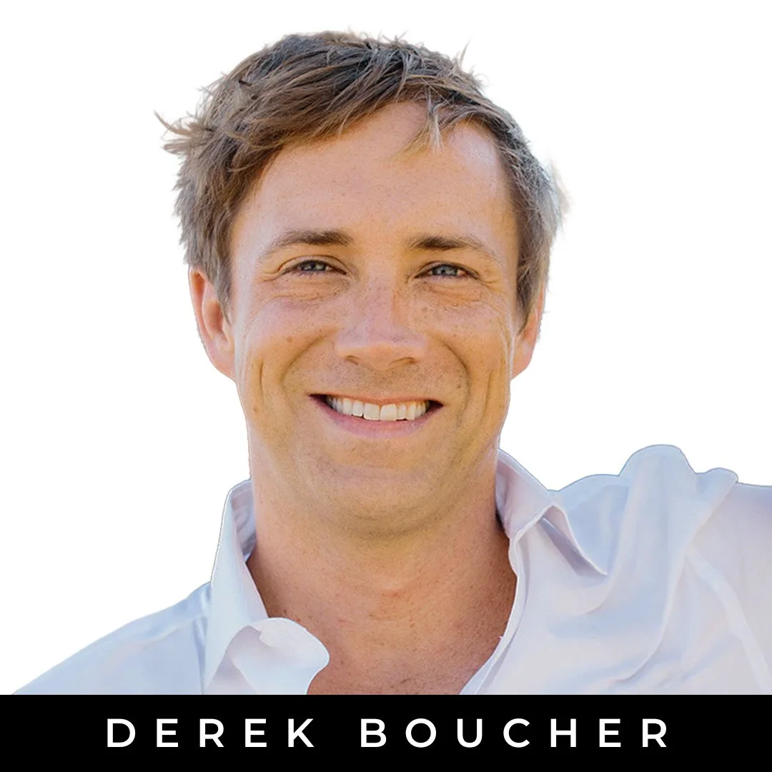 Close-up photo of smiling man with light brown hair wearing a white collared shirt.