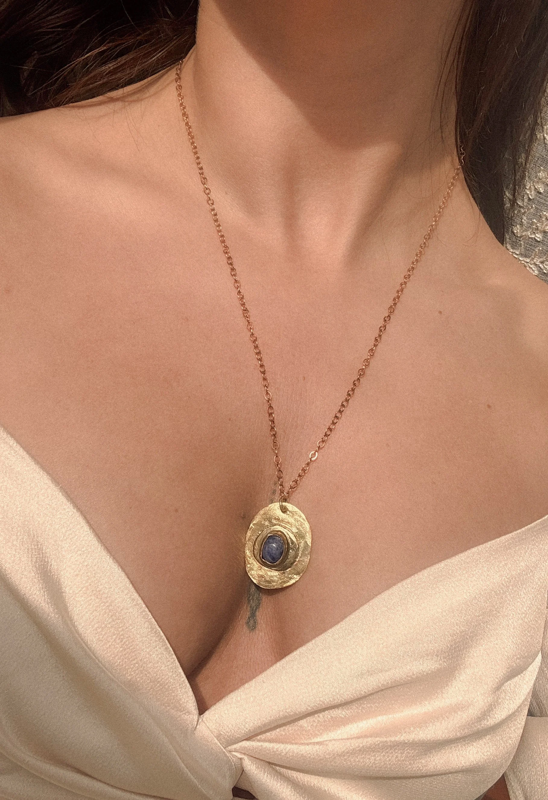 Double Oval Lapis Lazuli Necklace
